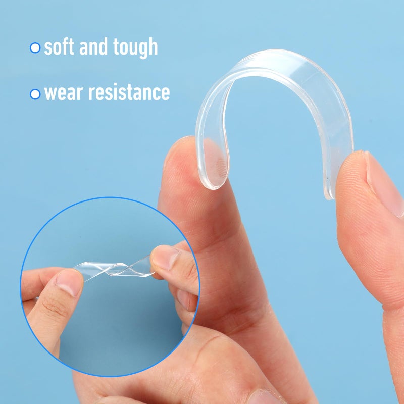 Aysatogc 20PCS Cabinet Door Bumpers, Clear Rubber Bumpers Stripes Chair Wall Protector Self Adhesive Doors Slam Preventer for Sound Dampening Buffer Pads Fridge Doors Stopper Slam Silencer - Image 2